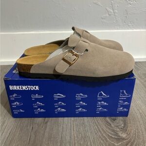 Birkenstock Clog Grey Suede SIZE 43 (US MEN SIZE 10-10.5)(US WOMEN SIZE 12-12.5)